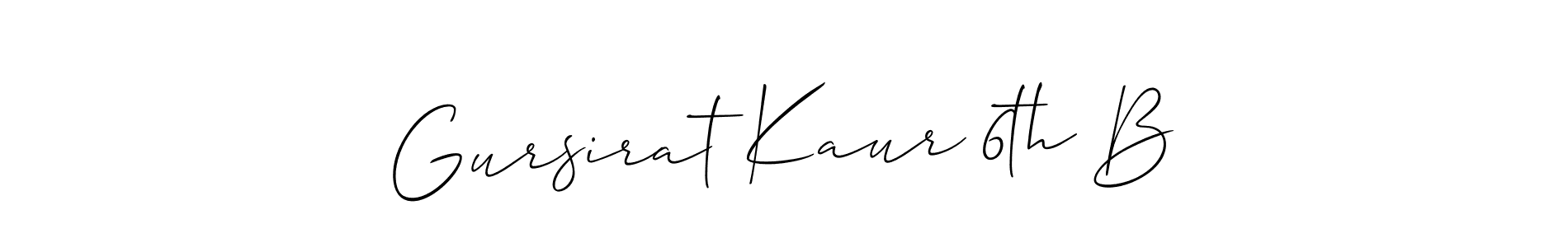 How to make Gursirat Kaur 6th B signature? Allison_Script is a professional autograph style. Create handwritten signature for Gursirat Kaur 6th B name. Gursirat Kaur 6th B signature style 2 images and pictures png