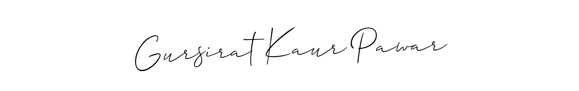 You should practise on your own different ways (Allison_Script) to write your name (Gursirat Kaur Pawar) in signature. don't let someone else do it for you. Gursirat Kaur Pawar signature style 2 images and pictures png