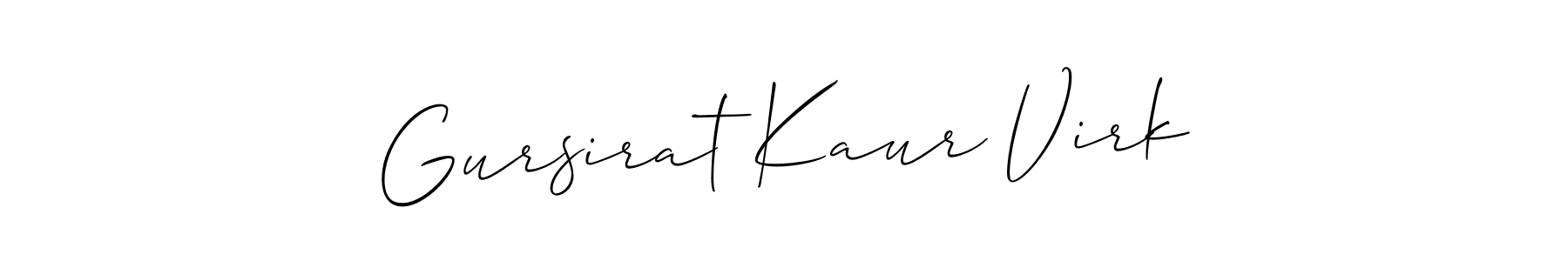 Gursirat Kaur Virk stylish signature style. Best Handwritten Sign (Allison_Script) for my name. Handwritten Signature Collection Ideas for my name Gursirat Kaur Virk. Gursirat Kaur Virk signature style 2 images and pictures png