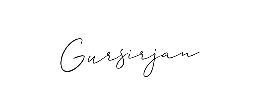 Design your own signature with our free online signature maker. With this signature software, you can create a handwritten (Allison_Script) signature for name Gursirjan. Gursirjan signature style 2 images and pictures png