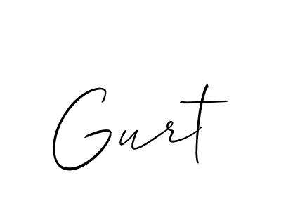 Use a signature maker to create a handwritten signature online. With this signature software, you can design (Allison_Script) your own signature for name Gurt. Gurt signature style 2 images and pictures png