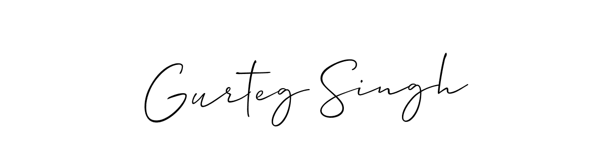 Also we have Gurteg Singh name is the best signature style. Create professional handwritten signature collection using Allison_Script autograph style. Gurteg Singh signature style 2 images and pictures png