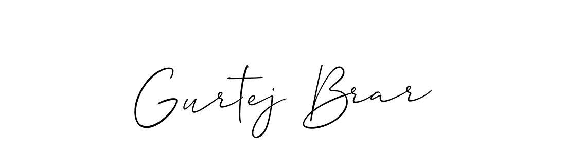 This is the best signature style for the Gurtej Brar name. Also you like these signature font (Allison_Script). Mix name signature. Gurtej Brar signature style 2 images and pictures png