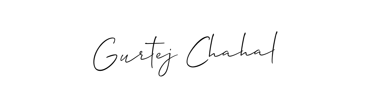 Make a beautiful signature design for name Gurtej Chahal. With this signature (Allison_Script) style, you can create a handwritten signature for free. Gurtej Chahal signature style 2 images and pictures png