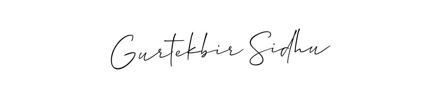 Also we have Gurtekbir Sidhu name is the best signature style. Create professional handwritten signature collection using Allison_Script autograph style. Gurtekbir Sidhu signature style 2 images and pictures png