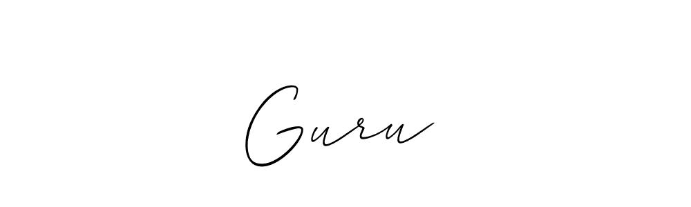 Guru⚔️ stylish signature style. Best Handwritten Sign (Allison_Script) for my name. Handwritten Signature Collection Ideas for my name Guru⚔️. Guru⚔️ signature style 2 images and pictures png