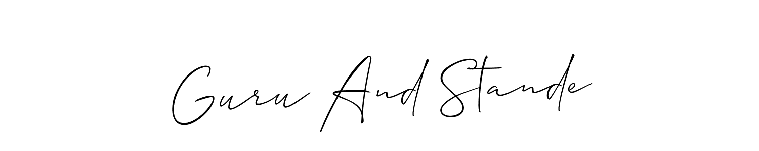 Make a beautiful signature design for name Guru And Stande. Use this online signature maker to create a handwritten signature for free. Guru And Stande signature style 2 images and pictures png