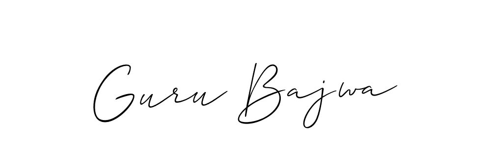 How to make Guru Bajwa signature? Allison_Script is a professional autograph style. Create handwritten signature for Guru Bajwa name. Guru Bajwa signature style 2 images and pictures png