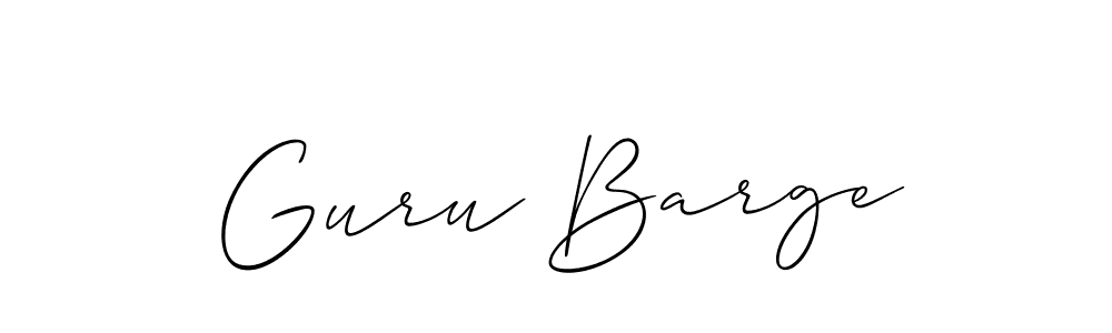 How to Draw Guru Barge signature style? Allison_Script is a latest design signature styles for name Guru Barge. Guru Barge signature style 2 images and pictures png