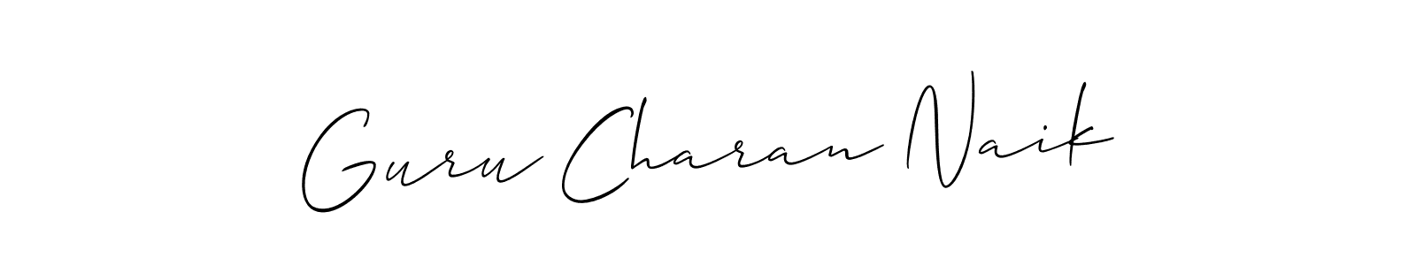 Allison_Script is a professional signature style that is perfect for those who want to add a touch of class to their signature. It is also a great choice for those who want to make their signature more unique. Get Guru Charan Naik name to fancy signature for free. Guru Charan Naik signature style 2 images and pictures png