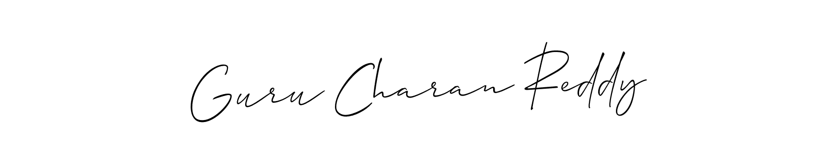 The best way (Allison_Script) to make a short signature is to pick only two or three words in your name. The name Guru Charan Reddy include a total of six letters. For converting this name. Guru Charan Reddy signature style 2 images and pictures png
