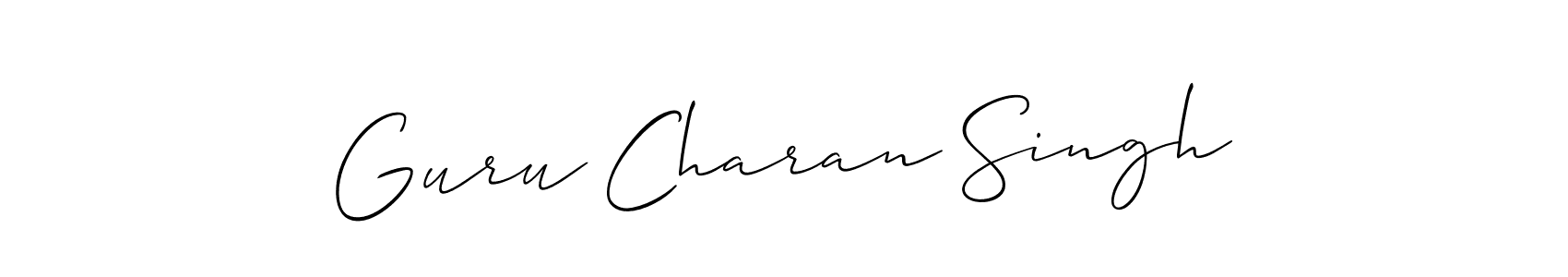 Use a signature maker to create a handwritten signature online. With this signature software, you can design (Allison_Script) your own signature for name Guru Charan Singh. Guru Charan Singh signature style 2 images and pictures png