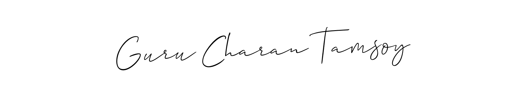 Make a beautiful signature design for name Guru Charan Tamsoy. With this signature (Allison_Script) style, you can create a handwritten signature for free. Guru Charan Tamsoy signature style 2 images and pictures png