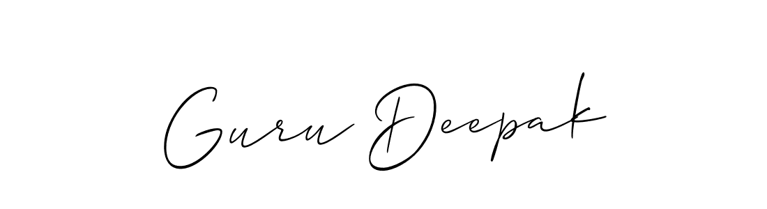 Similarly Allison_Script is the best handwritten signature design. Signature creator online .You can use it as an online autograph creator for name Guru Deepak. Guru Deepak signature style 2 images and pictures png
