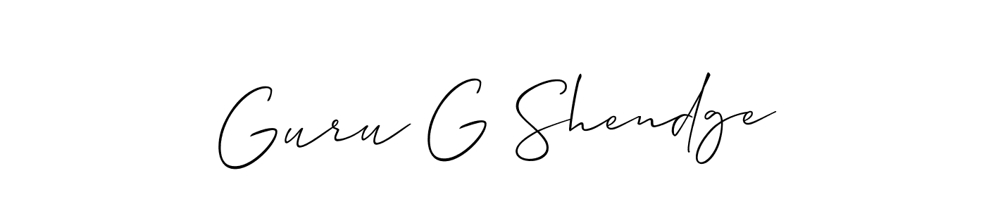 Make a beautiful signature design for name Guru G Shendge. Use this online signature maker to create a handwritten signature for free. Guru G Shendge signature style 2 images and pictures png