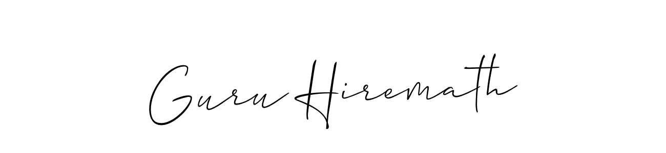 Use a signature maker to create a handwritten signature online. With this signature software, you can design (Allison_Script) your own signature for name Guru Hiremath. Guru Hiremath signature style 2 images and pictures png