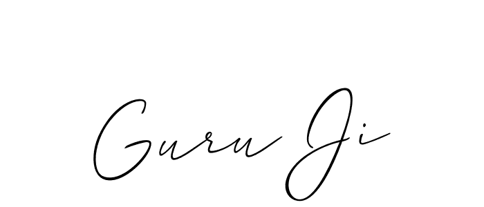 How to make Guru Ji name signature. Use Allison_Script style for creating short signs online. This is the latest handwritten sign. Guru Ji signature style 2 images and pictures png