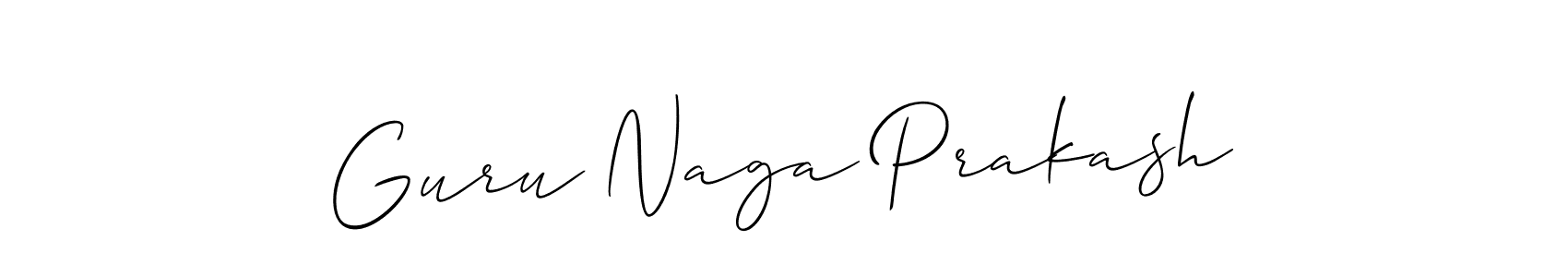 How to Draw Guru Naga Prakash signature style? Allison_Script is a latest design signature styles for name Guru Naga Prakash. Guru Naga Prakash signature style 2 images and pictures png