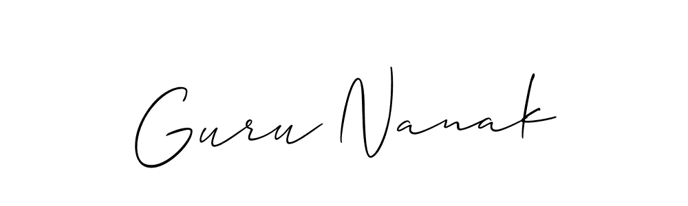 Design your own signature with our free online signature maker. With this signature software, you can create a handwritten (Allison_Script) signature for name Guru Nanak. Guru Nanak signature style 2 images and pictures png