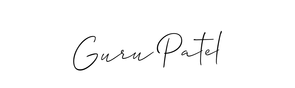 Create a beautiful signature design for name Guru Patel. With this signature (Allison_Script) fonts, you can make a handwritten signature for free. Guru Patel signature style 2 images and pictures png