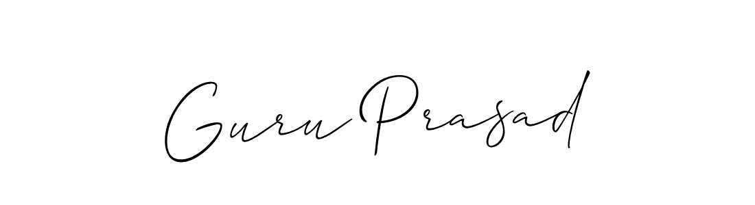 Create a beautiful signature design for name Guru Prasad. With this signature (Allison_Script) fonts, you can make a handwritten signature for free. Guru Prasad signature style 2 images and pictures png