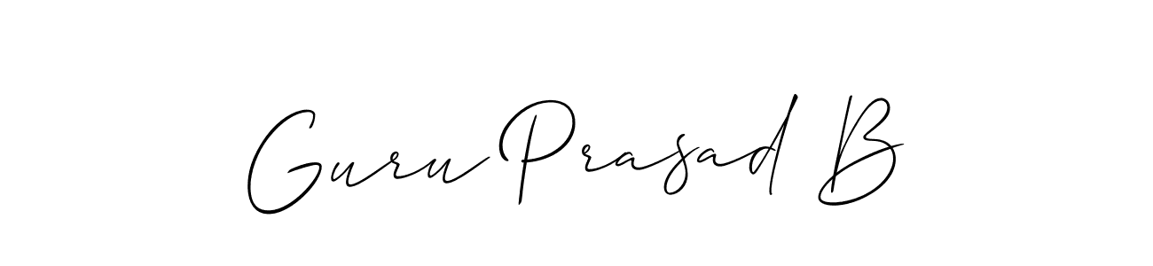 How to make Guru Prasad B signature? Allison_Script is a professional autograph style. Create handwritten signature for Guru Prasad B name. Guru Prasad B signature style 2 images and pictures png