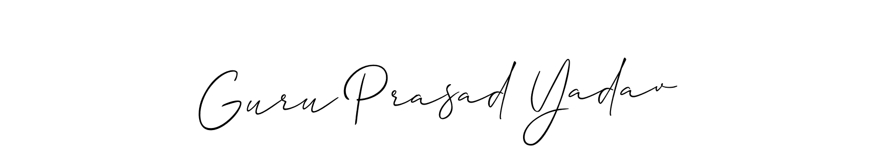 Make a beautiful signature design for name Guru Prasad Yadav. With this signature (Allison_Script) style, you can create a handwritten signature for free. Guru Prasad Yadav signature style 2 images and pictures png