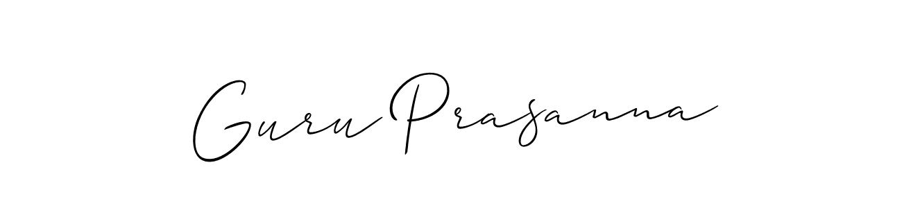 Create a beautiful signature design for name Guru Prasanna. With this signature (Allison_Script) fonts, you can make a handwritten signature for free. Guru Prasanna signature style 2 images and pictures png