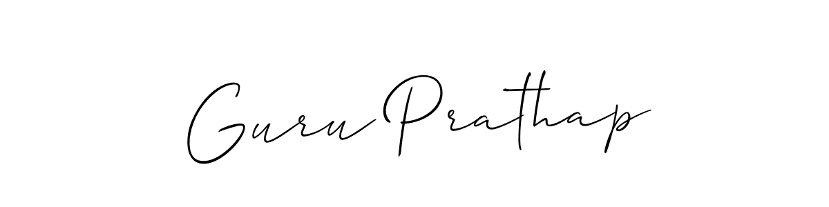 Similarly Allison_Script is the best handwritten signature design. Signature creator online .You can use it as an online autograph creator for name Guru Prathap. Guru Prathap signature style 2 images and pictures png