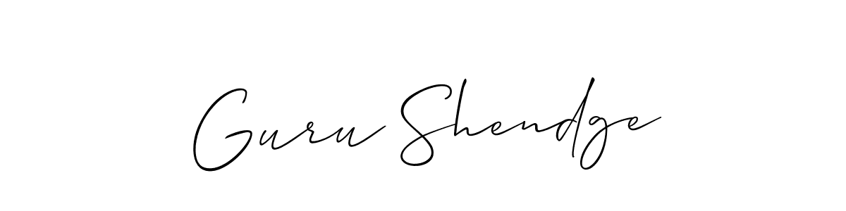 The best way (Allison_Script) to make a short signature is to pick only two or three words in your name. The name Guru Shendge include a total of six letters. For converting this name. Guru Shendge signature style 2 images and pictures png