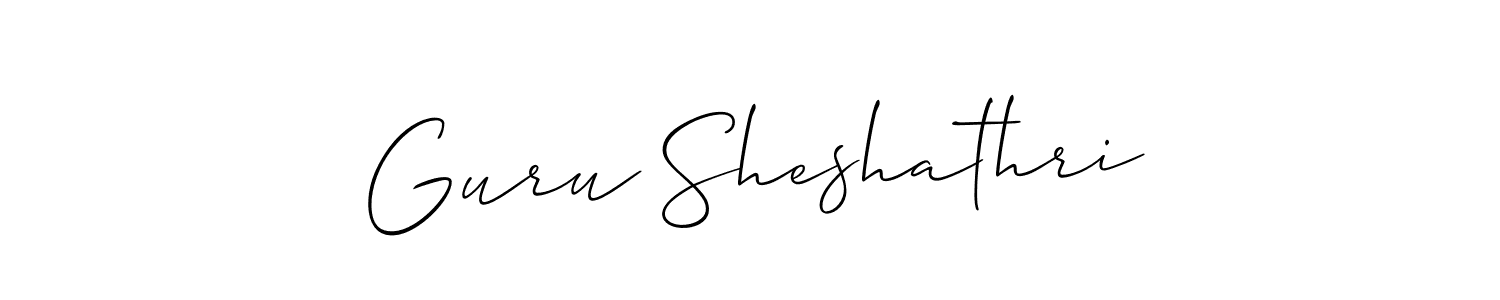 How to Draw Guru Sheshathri signature style? Allison_Script is a latest design signature styles for name Guru Sheshathri. Guru Sheshathri signature style 2 images and pictures png