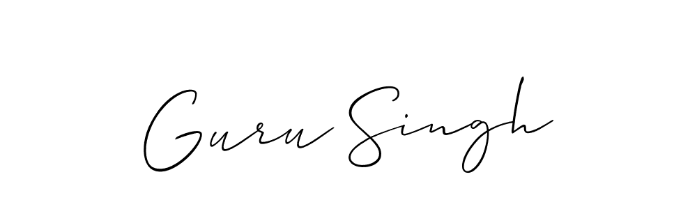 Create a beautiful signature design for name Guru Singh. With this signature (Allison_Script) fonts, you can make a handwritten signature for free. Guru Singh signature style 2 images and pictures png