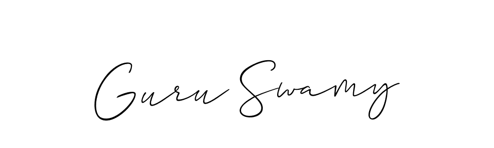 Best and Professional Signature Style for Guru Swamy. Allison_Script Best Signature Style Collection. Guru Swamy signature style 2 images and pictures png