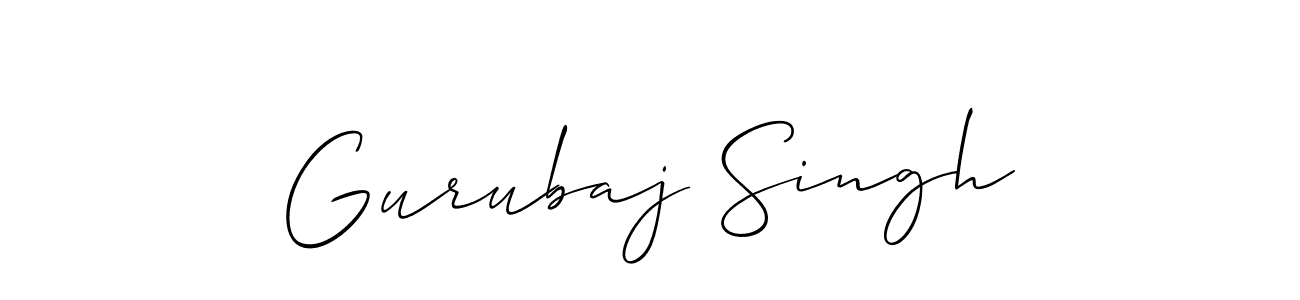 How to make Gurubaj Singh name signature. Use Allison_Script style for creating short signs online. This is the latest handwritten sign. Gurubaj Singh signature style 2 images and pictures png