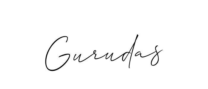 Design your own signature with our free online signature maker. With this signature software, you can create a handwritten (Allison_Script) signature for name Gurudas. Gurudas signature style 2 images and pictures png