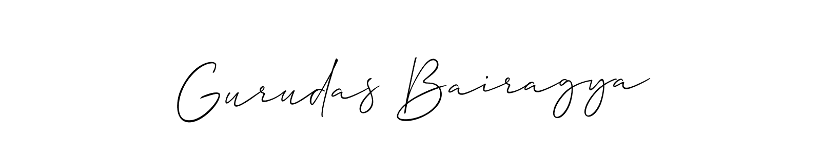 How to make Gurudas Bairagya signature? Allison_Script is a professional autograph style. Create handwritten signature for Gurudas Bairagya name. Gurudas Bairagya signature style 2 images and pictures png