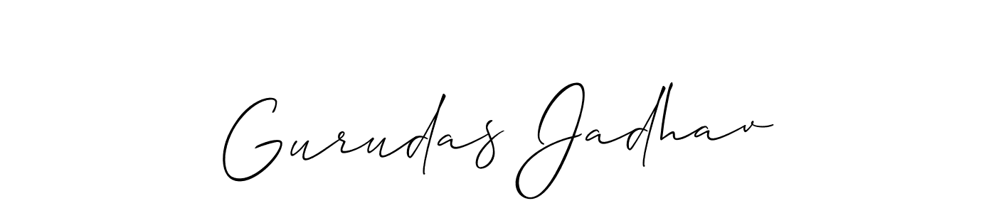 Create a beautiful signature design for name Gurudas Jadhav. With this signature (Allison_Script) fonts, you can make a handwritten signature for free. Gurudas Jadhav signature style 2 images and pictures png