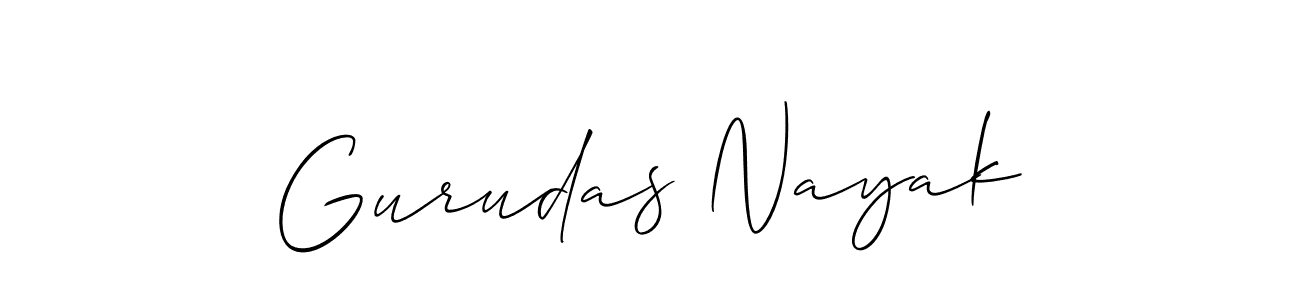 How to make Gurudas Nayak name signature. Use Allison_Script style for creating short signs online. This is the latest handwritten sign. Gurudas Nayak signature style 2 images and pictures png