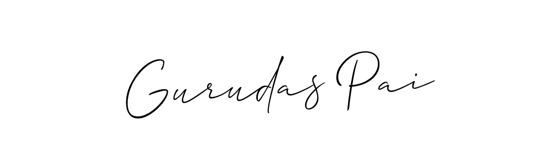 Also You can easily find your signature by using the search form. We will create Gurudas Pai name handwritten signature images for you free of cost using Allison_Script sign style. Gurudas Pai signature style 2 images and pictures png