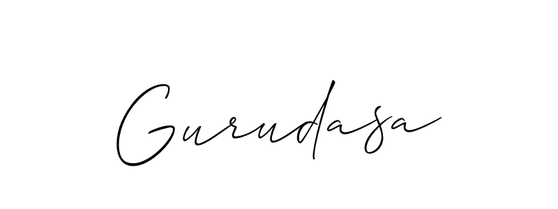 Gurudasa stylish signature style. Best Handwritten Sign (Allison_Script) for my name. Handwritten Signature Collection Ideas for my name Gurudasa. Gurudasa signature style 2 images and pictures png