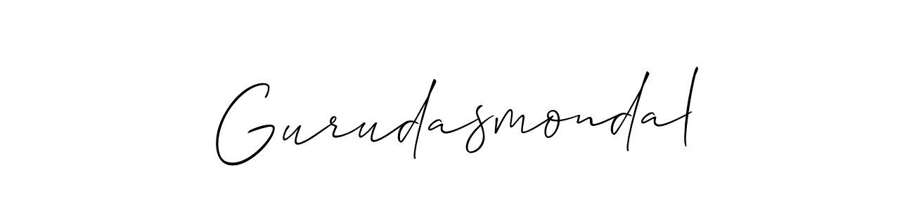 Design your own signature with our free online signature maker. With this signature software, you can create a handwritten (Allison_Script) signature for name Gurudasmondal. Gurudasmondal signature style 2 images and pictures png