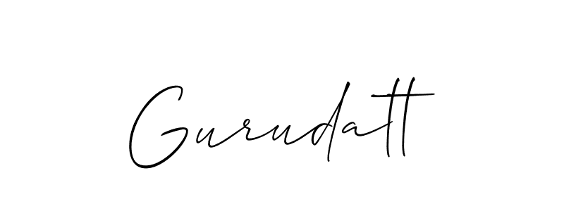 How to Draw Gurudatt signature style? Allison_Script is a latest design signature styles for name Gurudatt. Gurudatt signature style 2 images and pictures png