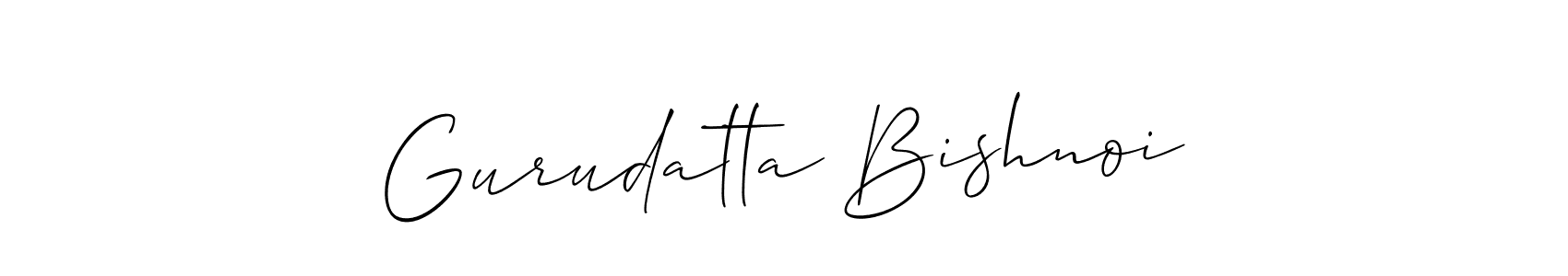 Best and Professional Signature Style for Gurudatta Bishnoi. Allison_Script Best Signature Style Collection. Gurudatta Bishnoi signature style 2 images and pictures png