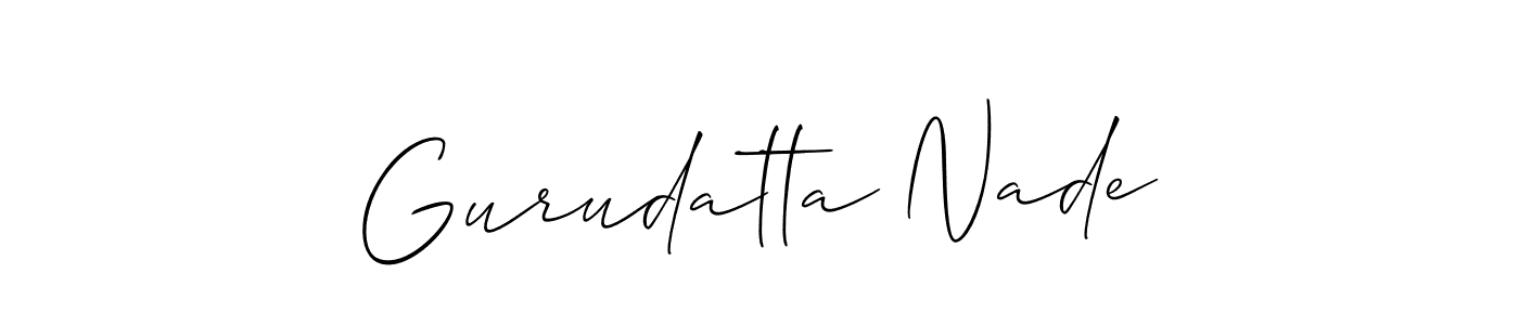 Best and Professional Signature Style for Gurudatta Nade. Allison_Script Best Signature Style Collection. Gurudatta Nade signature style 2 images and pictures png