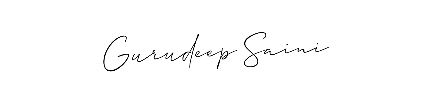 Use a signature maker to create a handwritten signature online. With this signature software, you can design (Allison_Script) your own signature for name Gurudeep Saini. Gurudeep Saini signature style 2 images and pictures png
