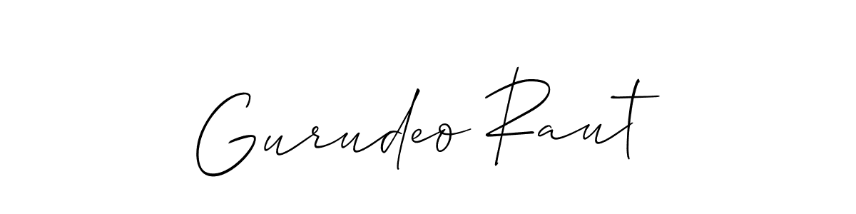 Use a signature maker to create a handwritten signature online. With this signature software, you can design (Allison_Script) your own signature for name Gurudeo Raut. Gurudeo Raut signature style 2 images and pictures png