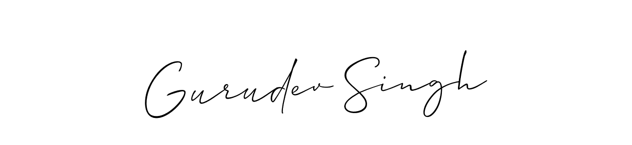Design your own signature with our free online signature maker. With this signature software, you can create a handwritten (Allison_Script) signature for name Gurudev Singh. Gurudev Singh signature style 2 images and pictures png
