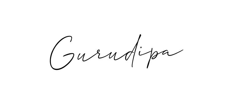 Make a beautiful signature design for name Gurudipa. With this signature (Allison_Script) style, you can create a handwritten signature for free. Gurudipa signature style 2 images and pictures png