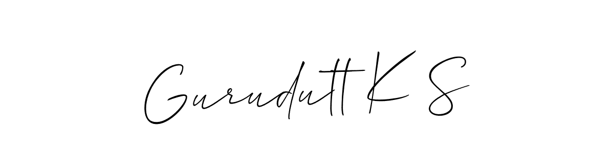 You can use this online signature creator to create a handwritten signature for the name Gurudutt K S. This is the best online autograph maker. Gurudutt K S signature style 2 images and pictures png