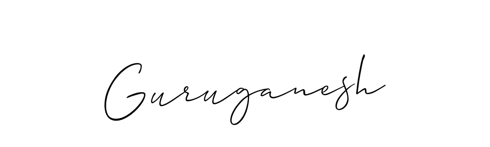 Make a beautiful signature design for name Guruganesh. With this signature (Allison_Script) style, you can create a handwritten signature for free. Guruganesh signature style 2 images and pictures png